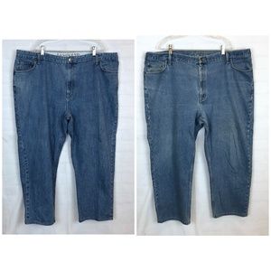 2 Pair Lands End Jeans  46 x 30